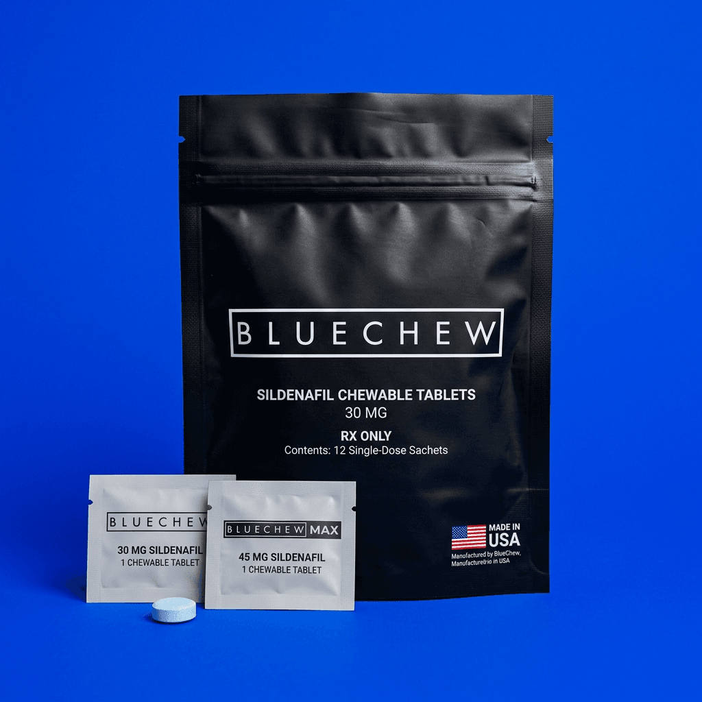BlueChew pouch with two single-dose chew sachets, the number 2 pick